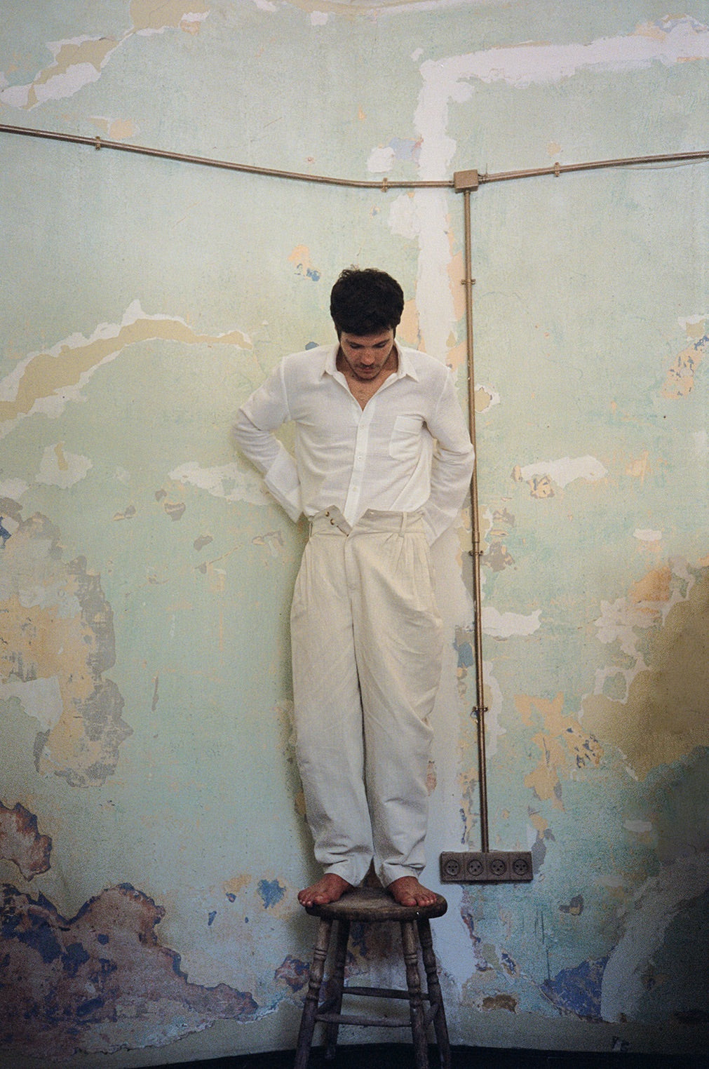 Clean up Shirt white cotton poplin