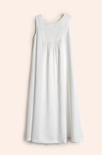 Nana Dress white washed poplin