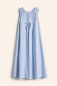Nana Dress cotton blue& white stripes