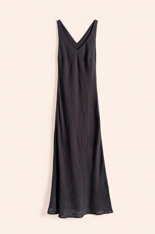 Alax Dress black double cotton
