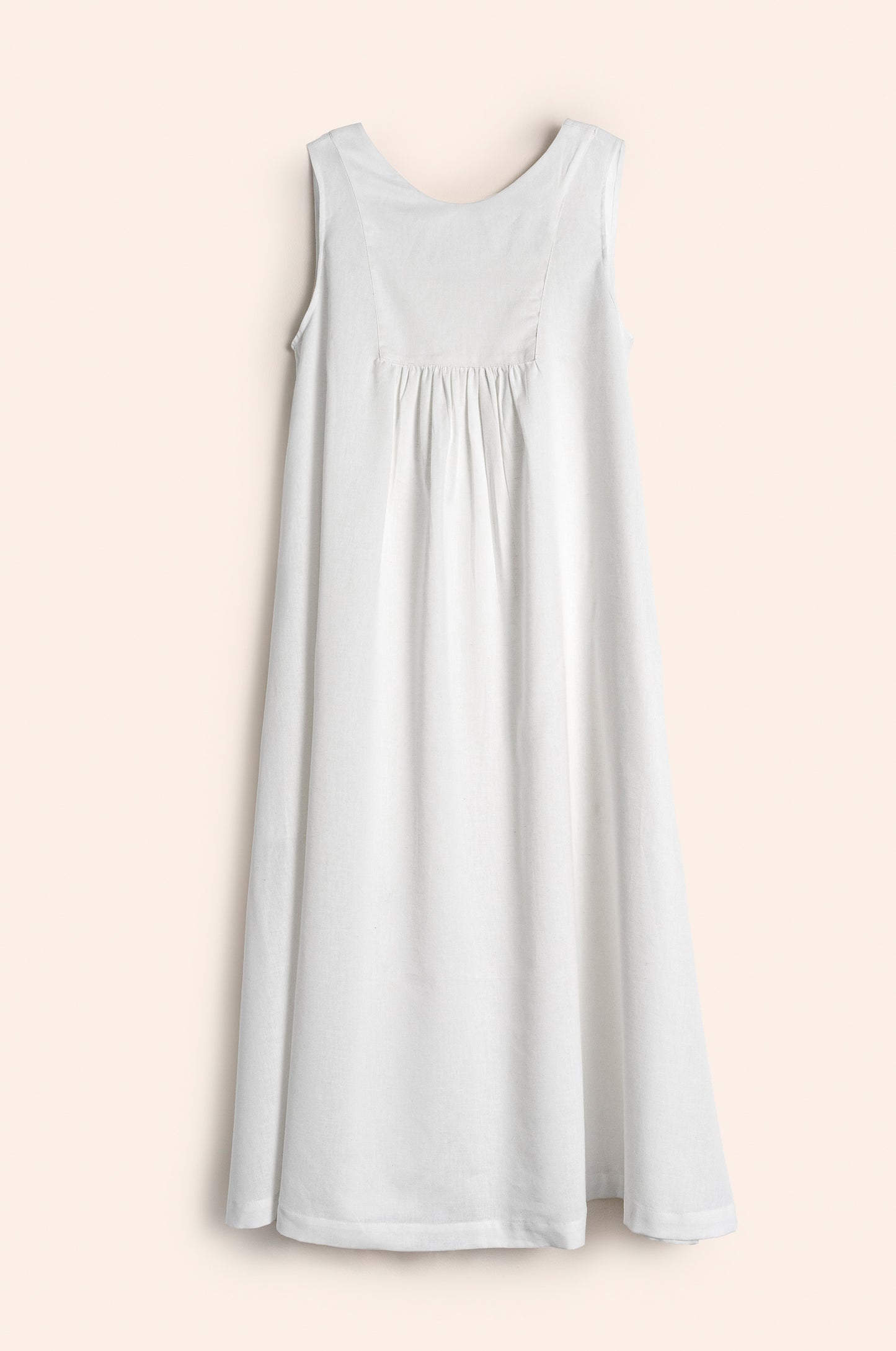 Nana Dress white washed poplin