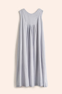 Nana Dress hint of periwinkle washed poplin