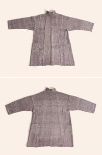 Gatherer Jacket Faded gray & purple Doupion silk