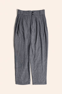 Waves Pants Blue, Black, Grey silk Birds Eye weave