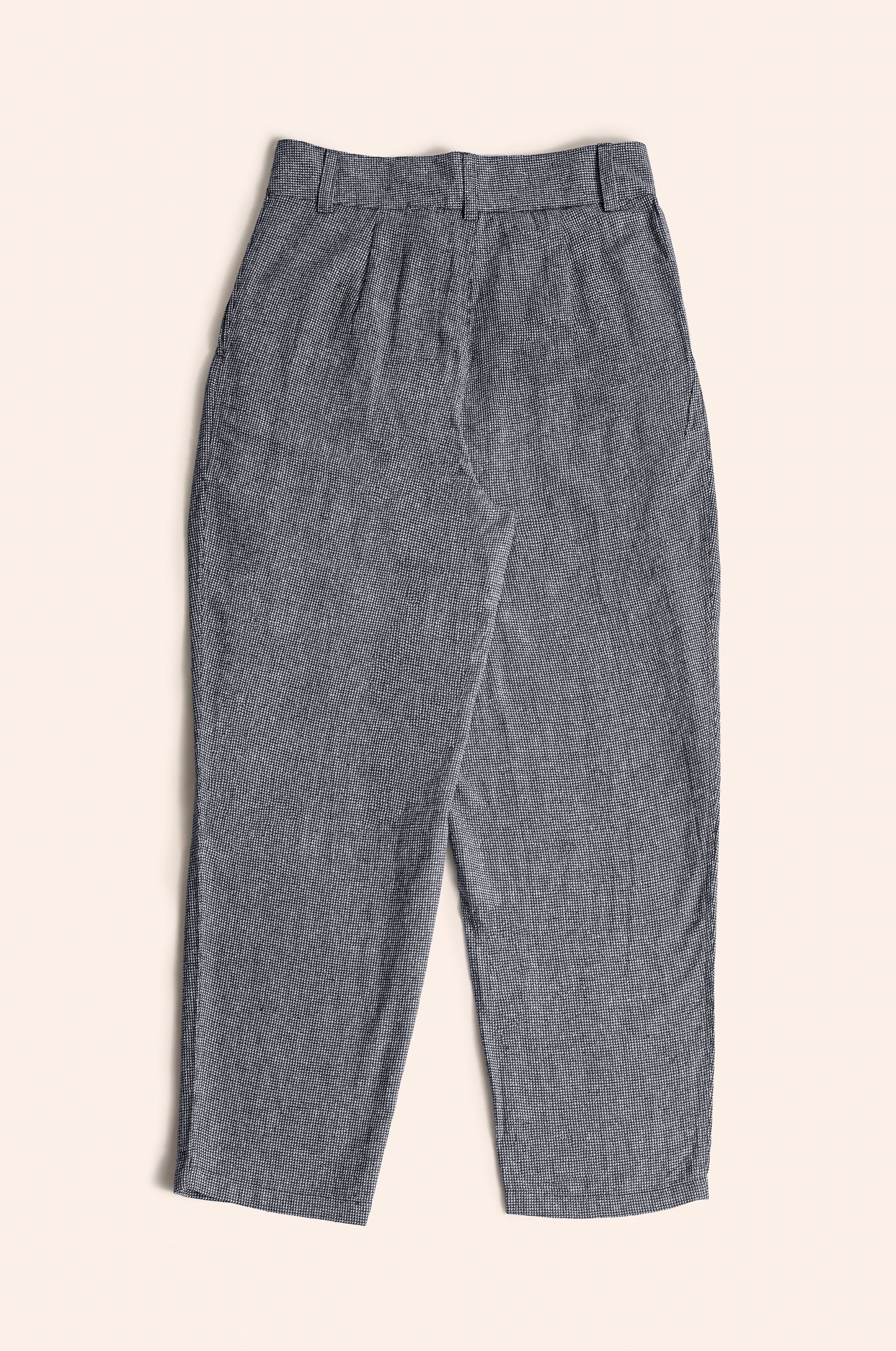 Waves Pants Blue, Black, Grey silk Birds Eye weave