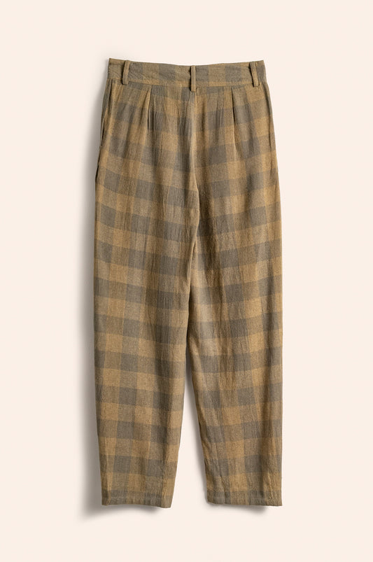 Jerusalem Pants checkered  raw silk