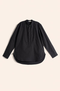 Faux Tuxedo Shirt Black poplin