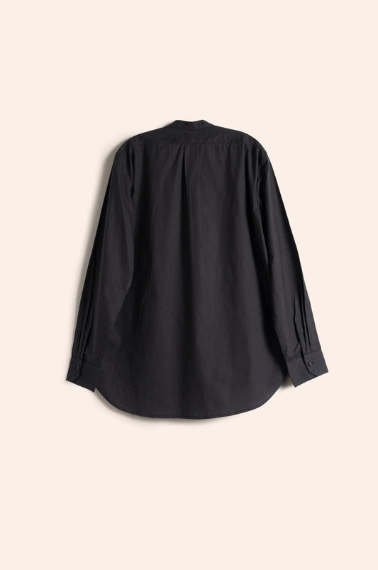 Faux Tuxedo Shirt Black poplin