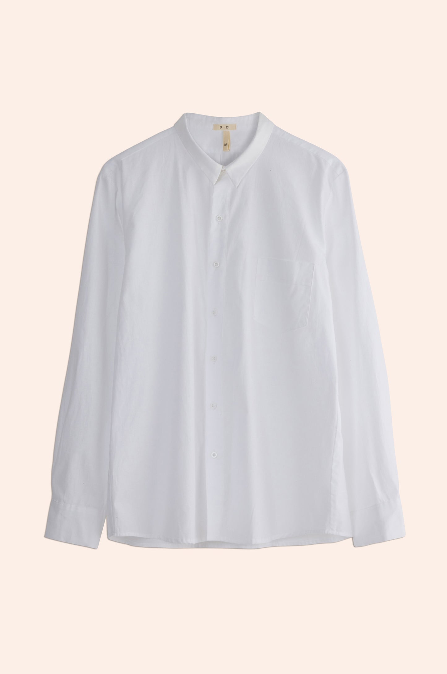 Clean up Shirt white cotton poplin