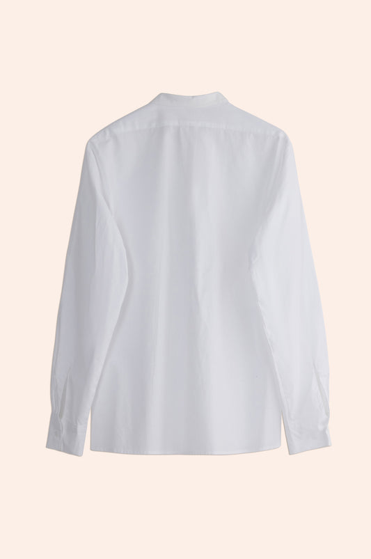 Clean up Shirt white cotton poplin