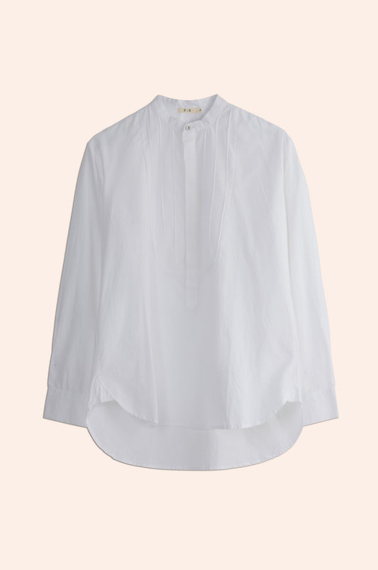 Faux Tuxedo Shirt white poplin